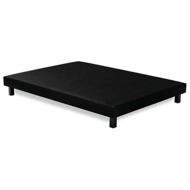 DEKO DREAM Rakenne Sommier tapissier 120 x 190 cm - 12 Lattes - Noir m