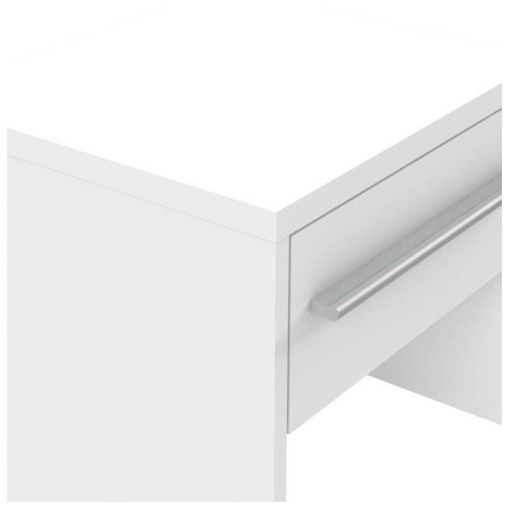 PEHMEA Chevet contemporain blanc - L 38,5 cm