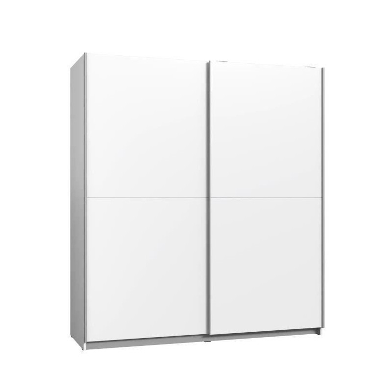 Armoire 2 portes coulissantes - Panneaux de particules - Blanc - L 170,3 x P 61,2 x H 190,5 cm - ULOS