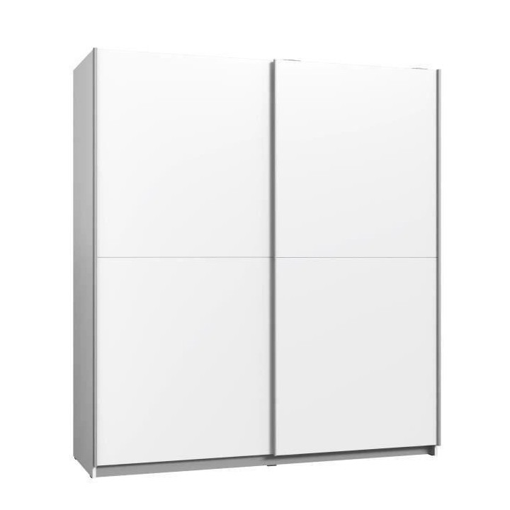 Armoire 2 portes coulissantes - Panneaux de particules - Blanc - L 170
