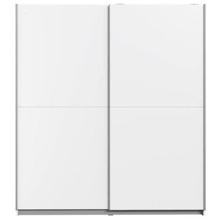 Armoire 2 portes coulissantes - Panneaux de particules - Blanc - L 170