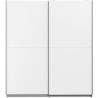 Armoire 2 portes coulissantes - Panneaux de particules - Blanc - L 170,3 x P 61,2 x H 190,5 cm - ULOS