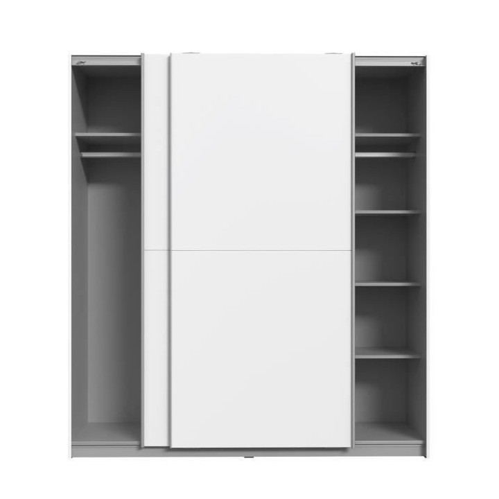 Armoire 2 portes coulissantes - Panneaux de particules - Blanc - L 170