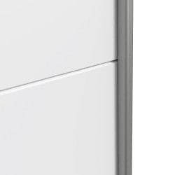 Armoire 2 portes coulissantes - Panneaux de particules - Blanc - L 170,3 x P 61,2 x H 190,5 cm - ULOS