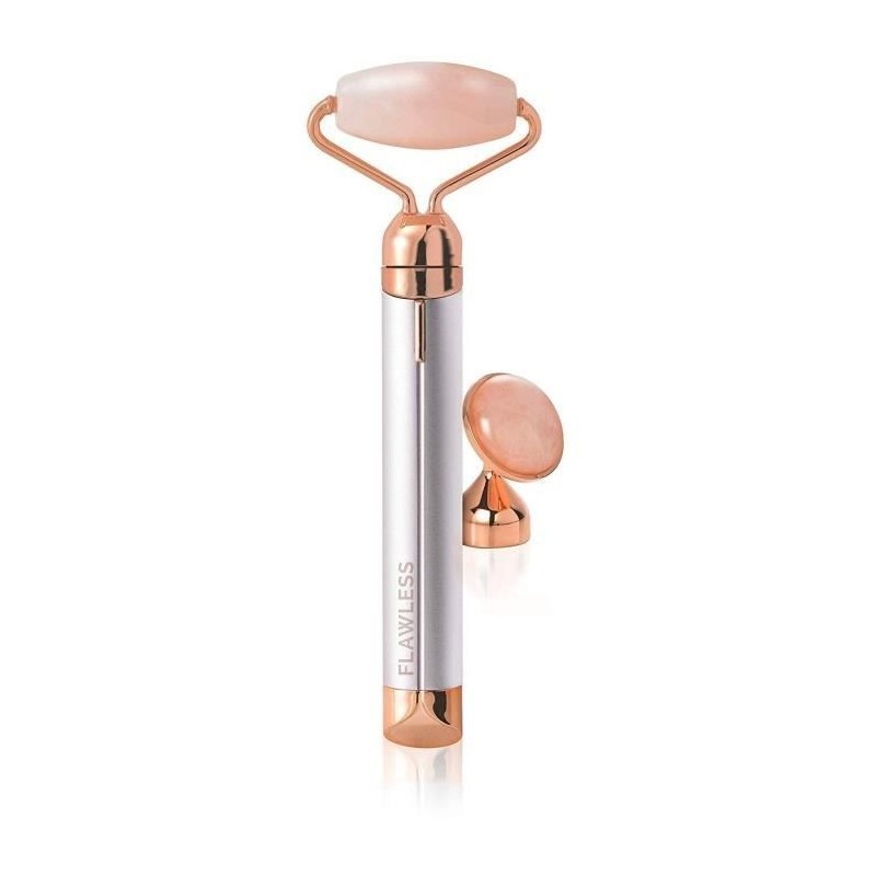 FLAWLESS FINISH - Finishing Touch Flawless Contour, Roller de Massage Visage en Quartz Rose