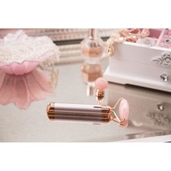 FLAWLESS FINISH - Finishing Touch Flawless Contour, Roller de Massage Visage en Quartz Rose