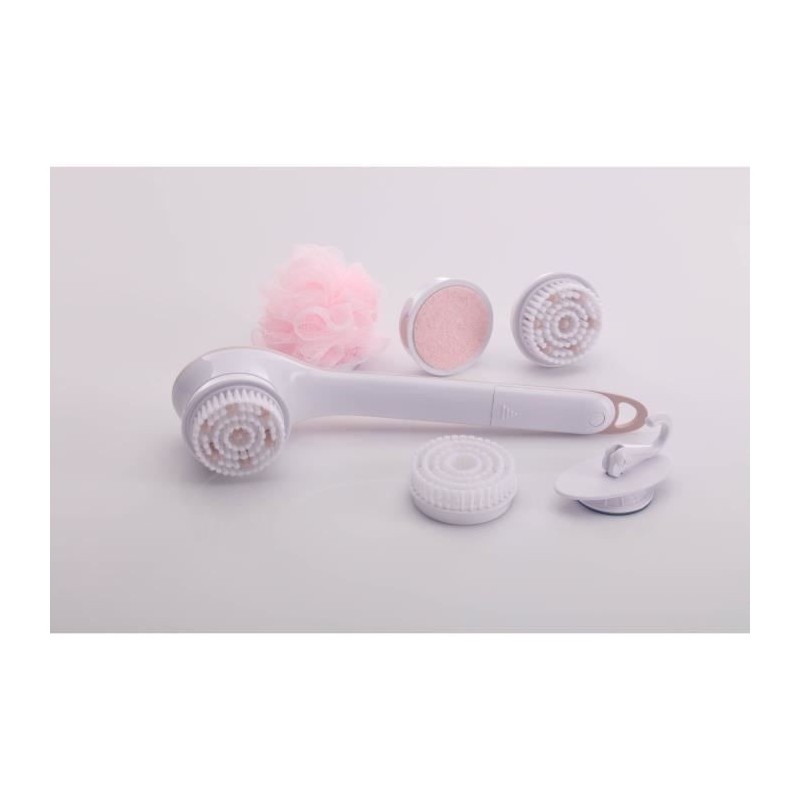 FLAWLESS FINISH - Finishing Touch Flawless Cleanse Spa, Brosse Électrique Corps avec 3 Tetes Interchangeables