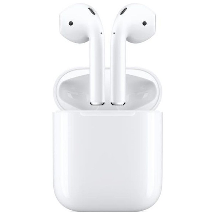 APPLE AirPods 2e génération avec boitier de charge filaire Blanc
