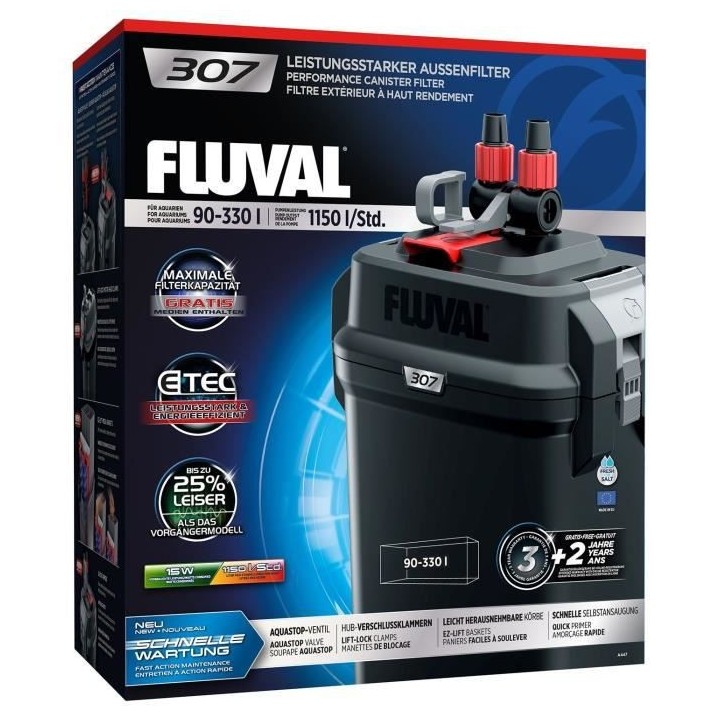 FLUVAL Série 7 307 Filtre d'extérieur pour aquarium