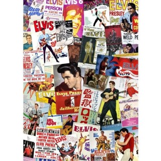 AQUARIUS Puzzle 1000 pieces Elvis Film Poster collage - 65334