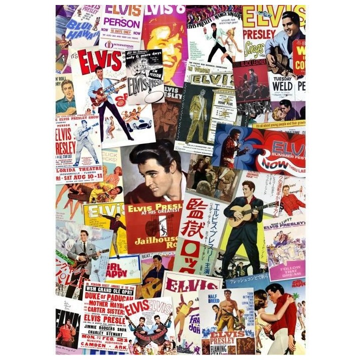 AQUARIUS Puzzle 1000 pieces Elvis Film Poster collage - 65334