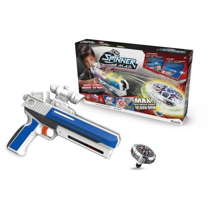SPINNER MAD - Pistolet Blaster laser / lanceur toupie - Blaster Advanc