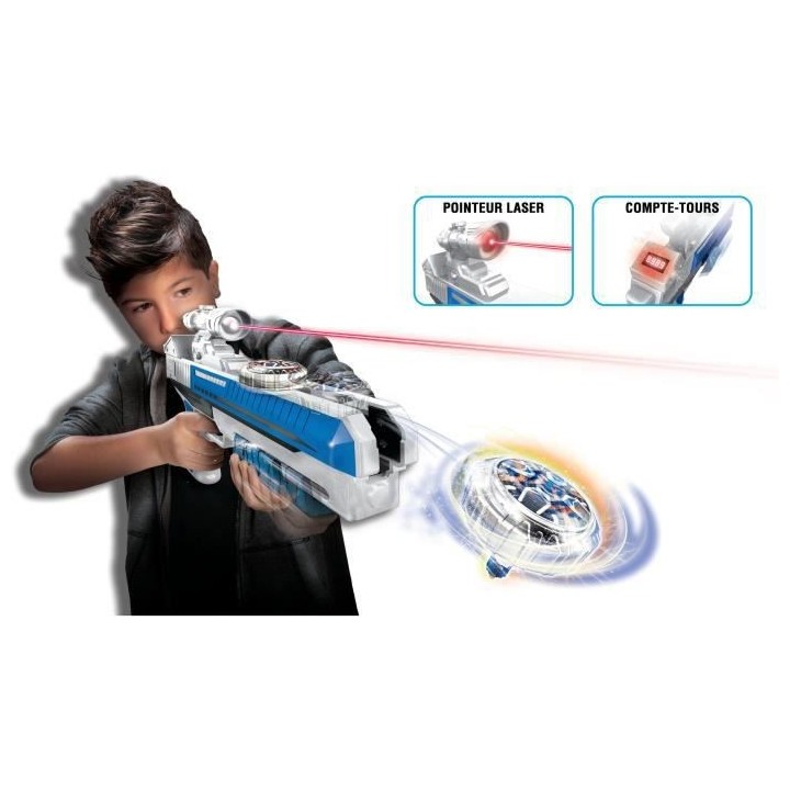 SPINNER MAD - Pistolet Blaster laser / lanceur toupie - Blaster Advanc