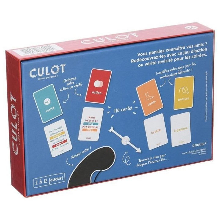 CULOT Culot, le jeu d'Action ou Vérité - Jeu de soirée adulte