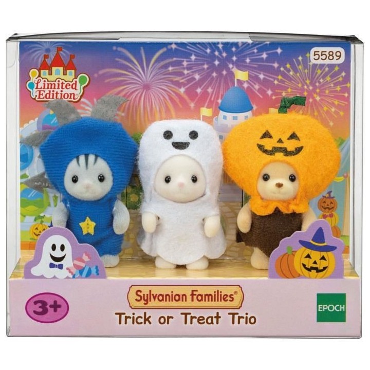 Le trio des bébés en costumes d'Halloween