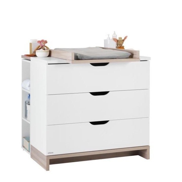 GALIPETTE Lilo Commode 3 tiroirs avec plan a langer