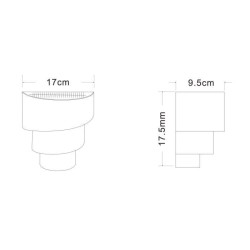 GALIX Applique murale solaire G10 moderne et tres éclairante - 50 lumens