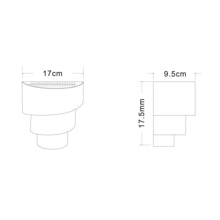 GALIX Applique murale solaire G10 moderne et tres éclairante - 50 lum