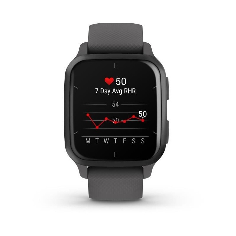 Montre connectée GARMIN Venu Sq 2 Gray avec bracelet noir