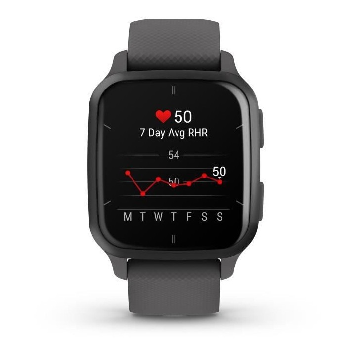 Montre connectée GARMIN Venu Sq 2 Gray avec bracelet noir