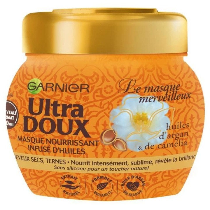 Masque merveilleux Ultra Doux GARNIER - Aux huiles d'argan et de camé