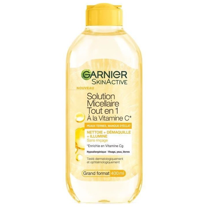 Solution micellaire Skin Active GARNIER Tout en 1 - Vitamine C - 400 m