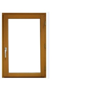 Fenetre 1 vantail tirant droit - H.75 x L.80 cm - Bois exotique