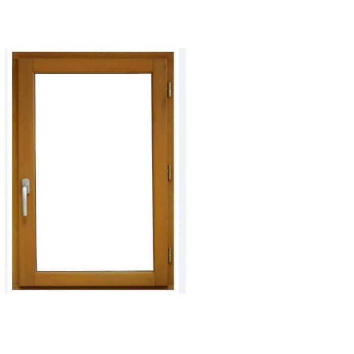 Fenetre 1 vantail tirant droit - H.75 x L.80 cm - Bois exotique