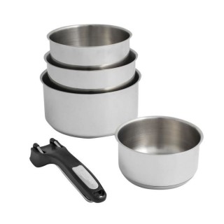 SITRAM Set de 4 casseroles 14-16-18-20cm + 1 pince amovible tous feux