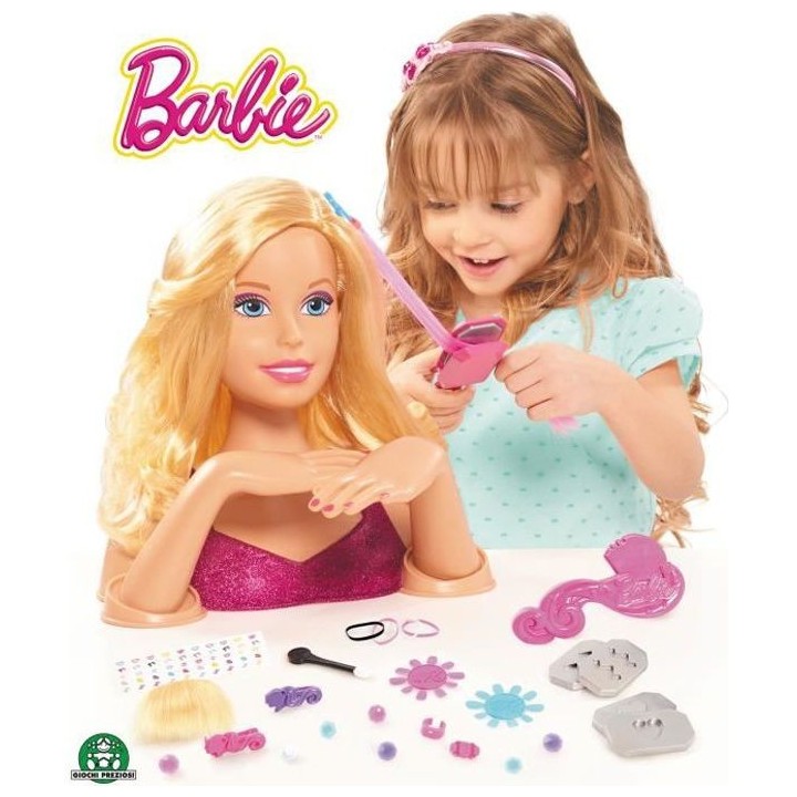 BARBIE Tete a Coiffer avec Accessoire - 38 cm