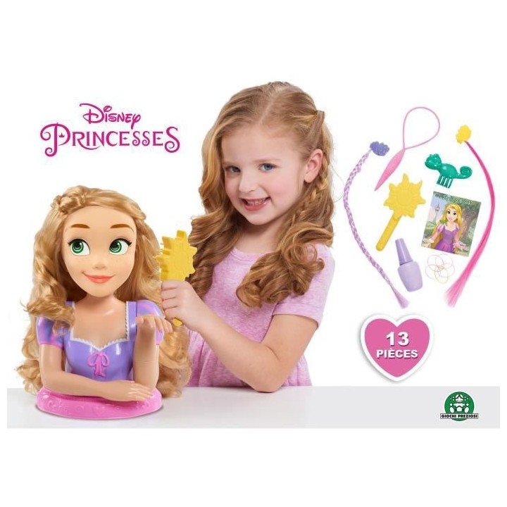 Disney Princesses - Tete a Coiffer Deluxe - Raiponce - 30cm Grand mode