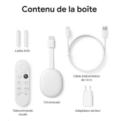 Passerelle multimédia GOOGLE Chromecast avec Google TV (HD)