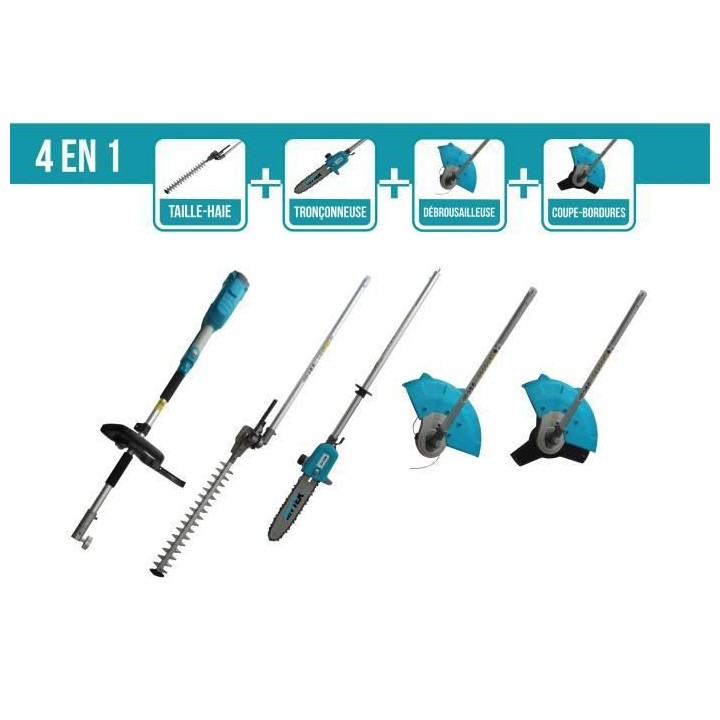 Débrouissailleuse multifonctions 4 en 1 MYTEK - 1200W - Taille -haies