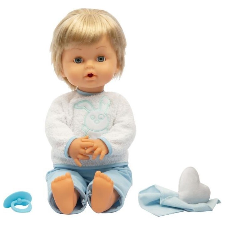 Cicciobello, Câlin Coucou, poupon 42 cm, corps souple, 1 tétine et 1
