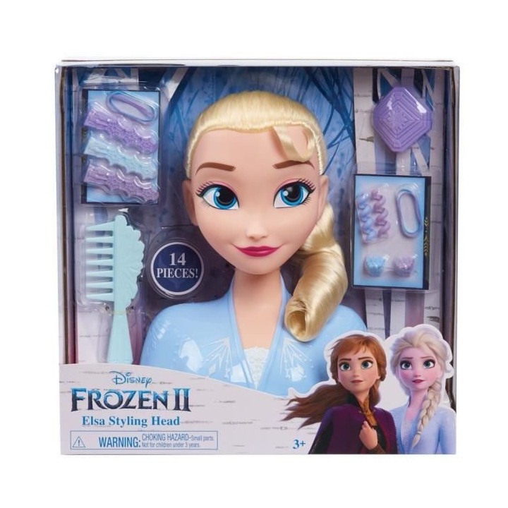 La Reine des Neiges 2 - Tete a Coiffer - Elsa - 20cm Petit modele