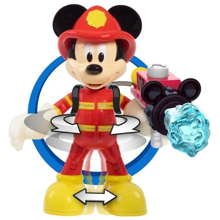 DISNEY - Figurine Pompier Mickey 15 cm, articulée, Jouet pour enfants