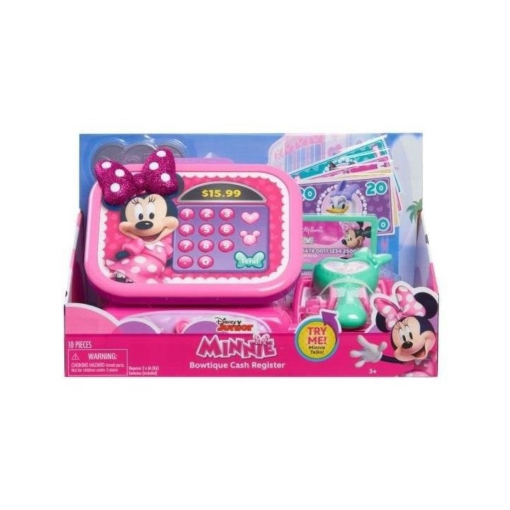 Caisse Enregistreuse Minnie, 10 pieces, Avec fonctions Sonores, Jouet