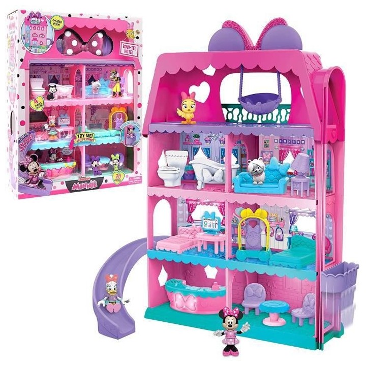 Minnie, L'Hotel de Minnie, 20 pieces, Figurines et accessoires, avec f
