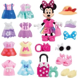 Disney Minnie, Coffret Fashion , 25 pieces, dont 1 figurine Minnie articulée 15 cm, Jouet pour enfants des 3 ans, MCN30