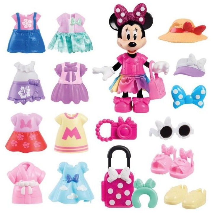 Disney Minnie, Coffret Fashion , 25 pieces, dont 1 figurine Minnie art