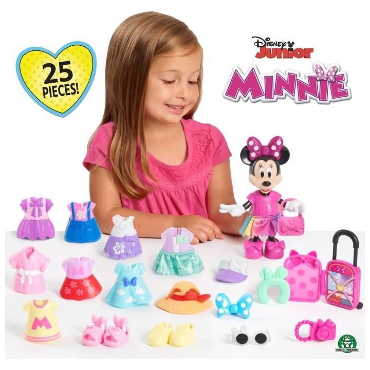Disney Minnie, Coffret Fashion , 25 pieces, dont 1 figurine Minnie art