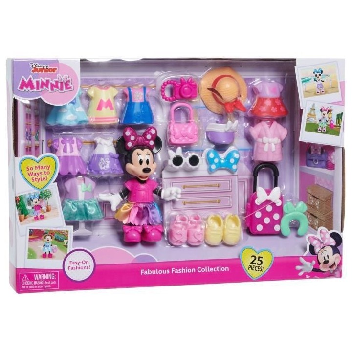 Disney Minnie, Coffret Fashion , 25 pieces, dont 1 figurine Minnie art