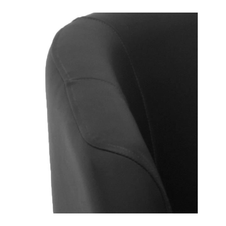 Fauteuil cabriolet Simili noir - L 59 x P 63 x H 77 cm - ARCADE