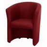 Fauteuil cabriolet Simili rouge - L 59 x P 63 x H 77 cm - ARCADE