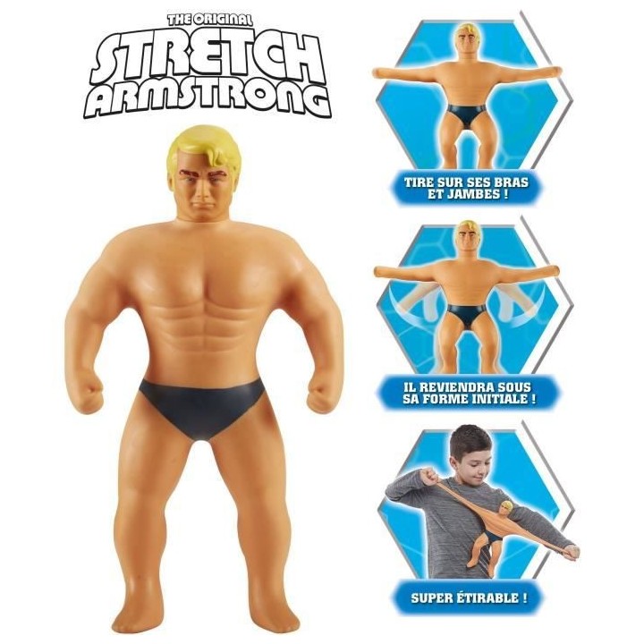 STRETCH ARMSTRONG, Personnage de 25 cm, Personnage étirable, Stretch