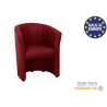 Fauteuil cabriolet Simili rouge - L 59 x P 63 x H 77 cm - ARCADE