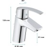 GROHE Mitigeur monocommande Lavabo Taille S Start Chromé 31137001