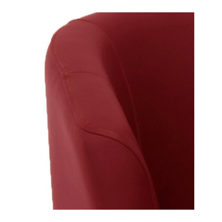 Fauteuil cabriolet Simili rouge - L 59 x P 63 x H 77 cm - ARCADE