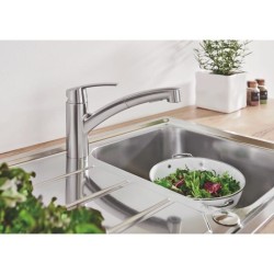 GROHE QUICKFIX Start Robinet monocommande évier de cuisine, 2 jets, rotation 90°, 30307DC0