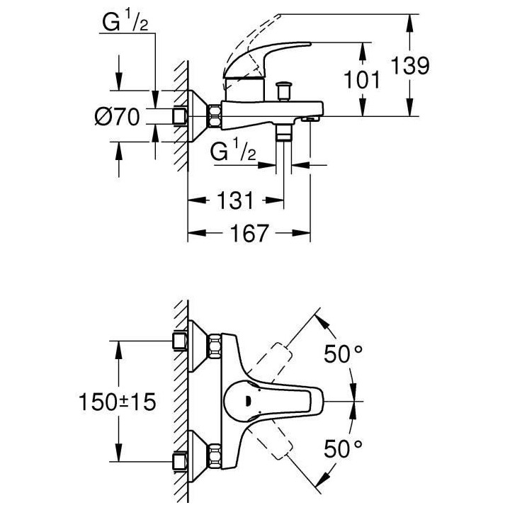 GROHE - Mitigeur monocommande Bain / Douche
